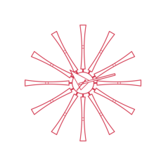 Objects Wall Clocks Nelson Spindle Clock Craft Design Svg File, Free Vectors File